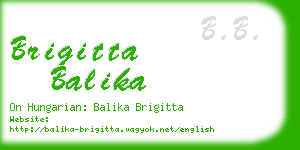 brigitta balika business card